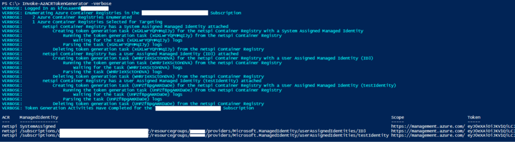 Automating Managed Identity Token Extraction in Azure Container Registries