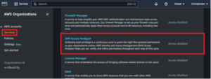 Figures 11: Enabling the IAM Access Analyzer Service