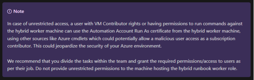 Note: Microsoft has updated their documentation to reflect the potential impact of installing the “Run as” certificate on the VMs.