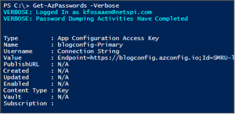 An example of an app configuration access key found in public data sources.