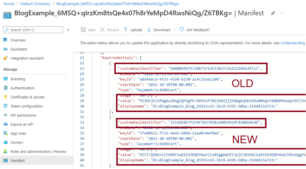 To fully remediate the issue, the new certificate must be generated, and the old certificate will need to be removed from the App Registration.