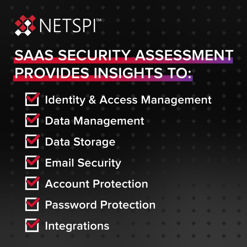 SaaS Security Assessment provides insights into several areas.