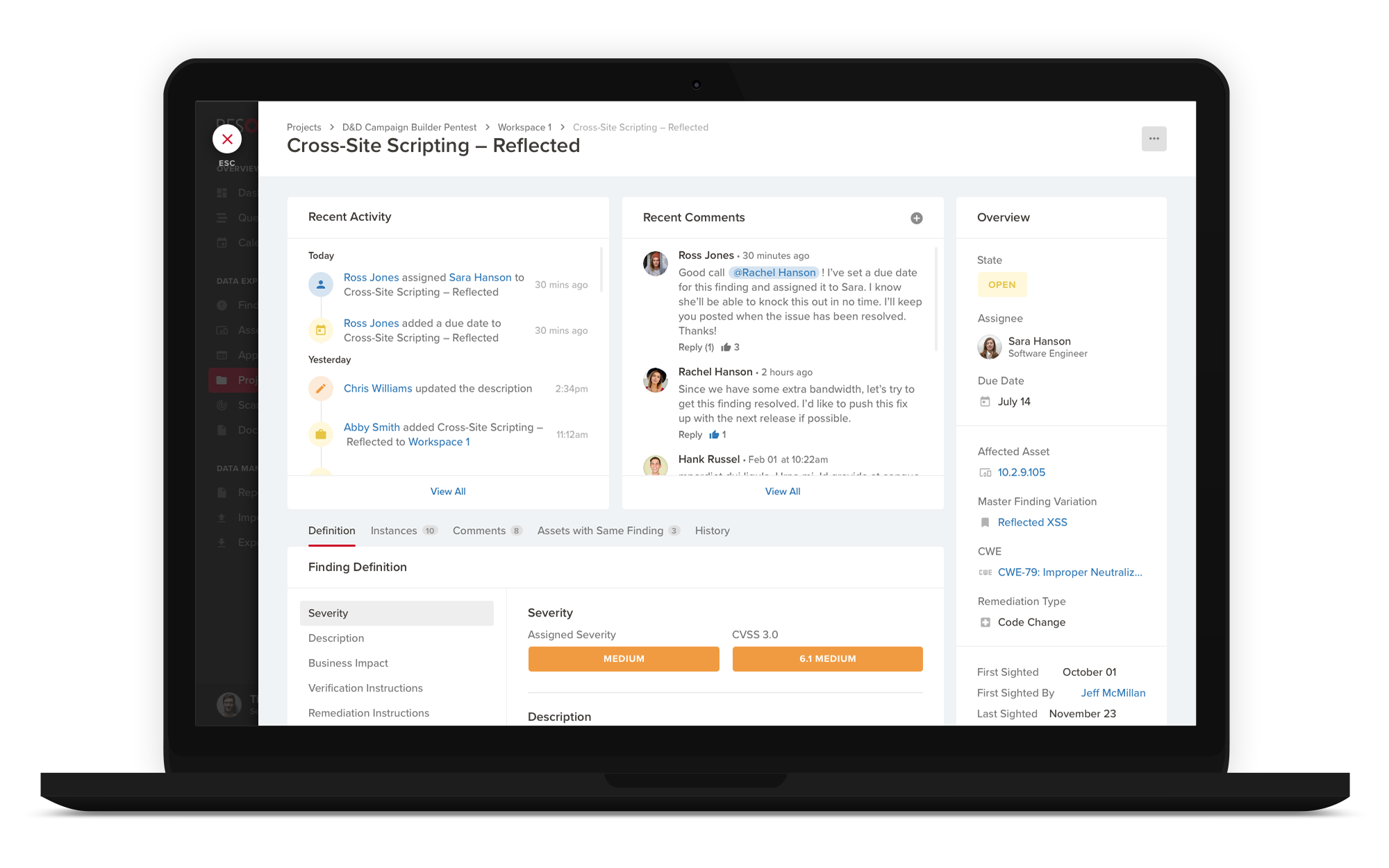 Vulnerability-Customization-Screen